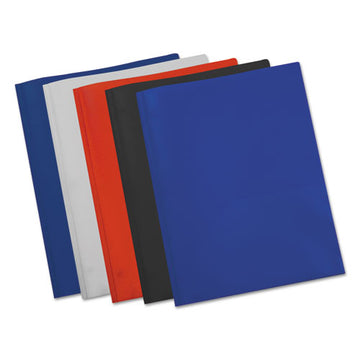 Universal® Plastic Twin-pocket Report Covers With Three-prong Fastener, 11 X 8.5, Assorted-assorted, 10-pack freeshipping - TVN Wholesale